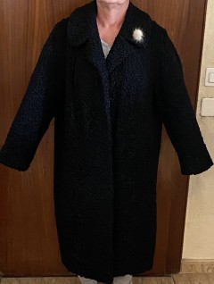 manteau femme Astrakan année 80